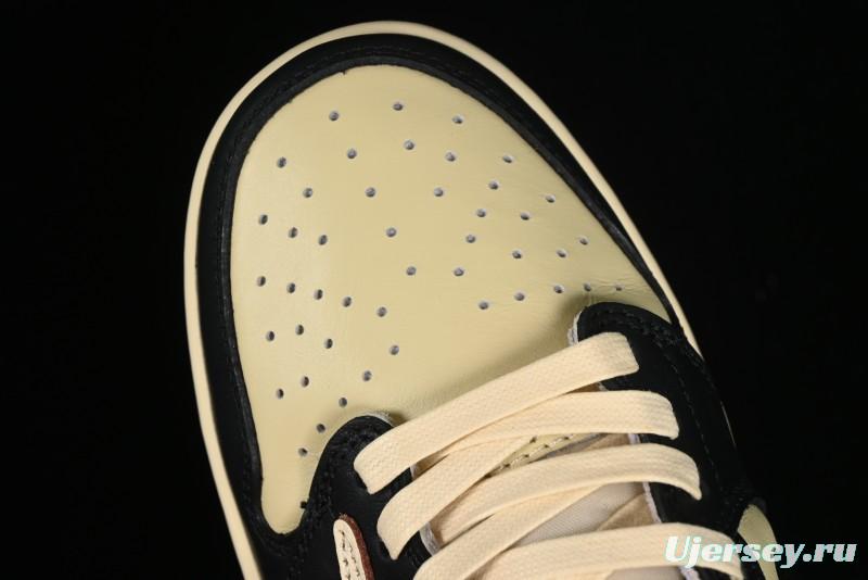 Nike Travis Scott x Air Jordan 1 Low OG AJ1 Reverse Swoosh Sneakers - DM7866-201