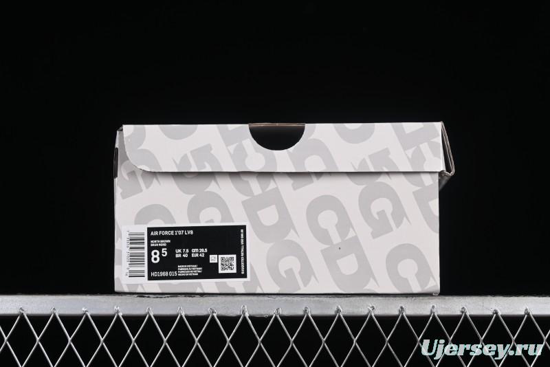 Nike Air Force 1'07 Low The North Face CDG Collaboration - Beige Grey Pigskin Low-Top Casual Sneakers - HD1968-015