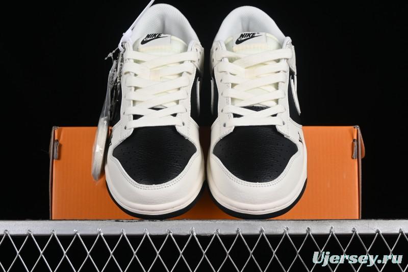 Nike SB Dunk Low LV Collaboration - Elegant Black White Night Light Anniversary High-End Custom Low-Top Casual Sneakers BB8766-208