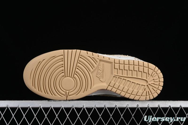 Nike SB Dunk Low MLB Collaboration - Yellow Denim Anniversary Custom Low-Top Casual Skate Shoes - DQ1098-346