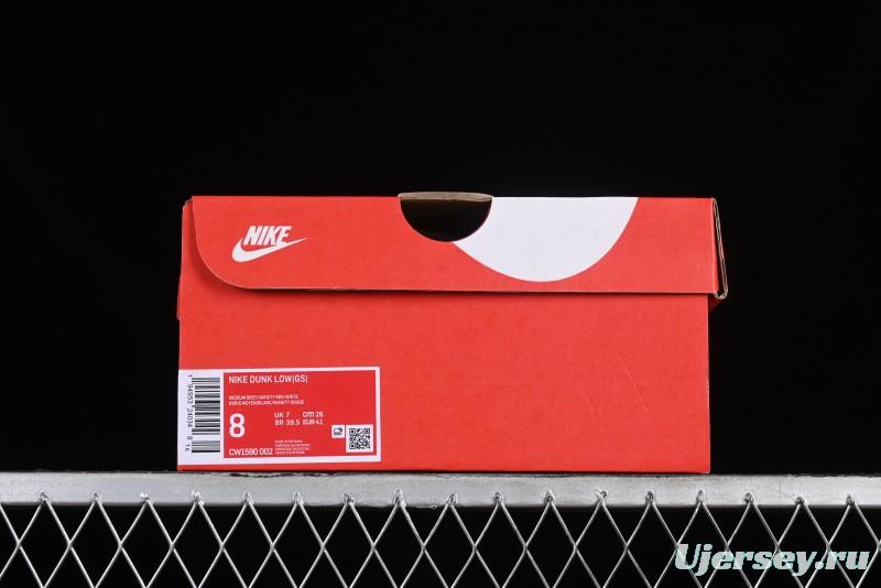 Nike SB Dunk Low Grey Red Colorway Low-Top Casual Skateboarding Shoes - CW1590-0002