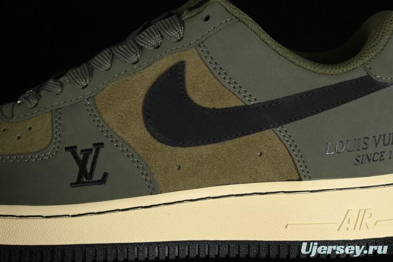 Nike Air Force 1 '07 Low LV Collaboration - Military Green Casual Sneakers - BA8806-223