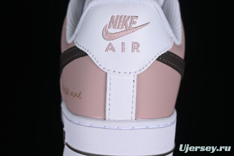 Nike Air Force 1 '07 Low Casual Sneakers in Dusty Rose with Hand-Painted Details - CV8699-578