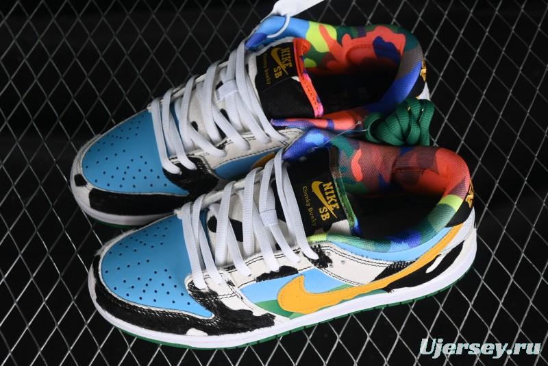 Nike Ben & Jerry's x Nike SB Dunk Low Pro QS "Chunky Dunky" Classic Casual Skate Shoes - CU3244-100