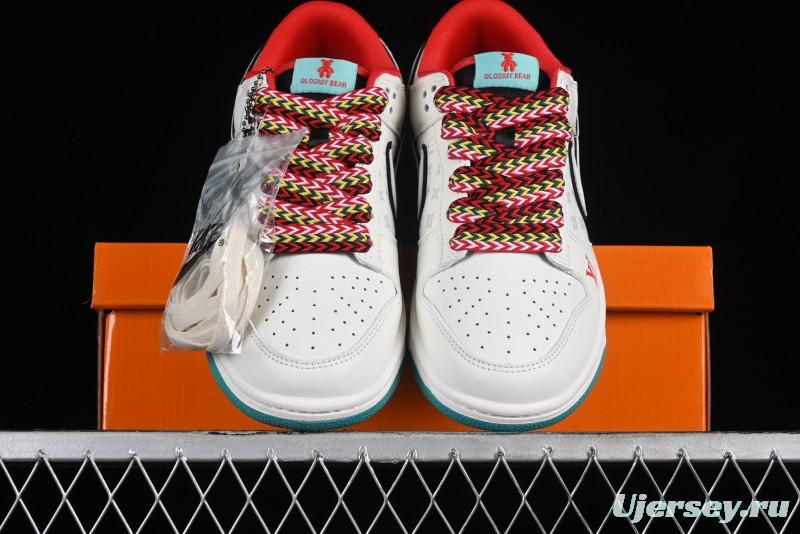Nike SB Dunk Low LV Collaboration - Beige Violent Bear Anniversary High-End Custom Low-Top Casual Skate Shoes - SJ2068-240