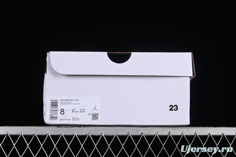 Nike Air Jordan 1 Low AJ1 White Pink Low-Top Casual Sneakers - DC0774-120