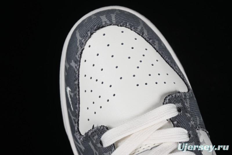 Nike SB Dunk Low MLB Collaboration - Grey Denim Anniversary Custom Low-Top Casual Skate Shoes - DQ1098-347