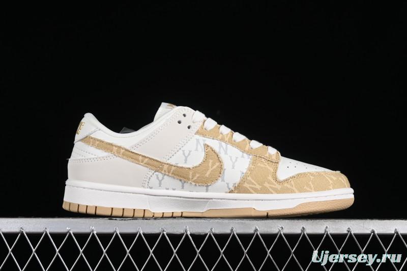 Nike SB Dunk Low MLB Collaboration - Yellow Denim Anniversary Custom Low-Top Casual Skate Shoes - DQ1098-346