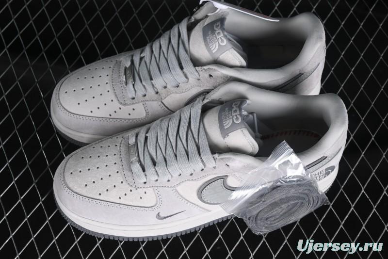 Nike Air Force 1 '07 Low The North Face CDG Collaboration - Light Grey Pigskin Low-Top Casual Sneakers - HD1968-016