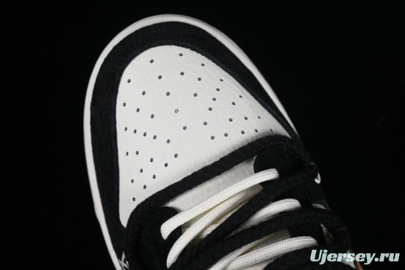 Nike SB Dunk Low LV Collaboration - Black Brown Fade Anniversary Custom Low-Top Casual Sneakers - SJ2068-233