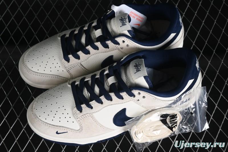 Stussy x Nike SB Dunk Low Collaboration Anniversary Edition Premium Customized Low-Top Casual Skate Shoes - DQ1098-339