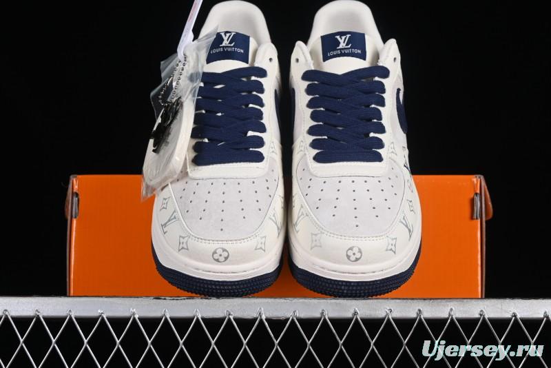 Nike Air Force 1 '07 Low LV Collaboration - Off White Navy Blue Casual Shoes CV1724-111