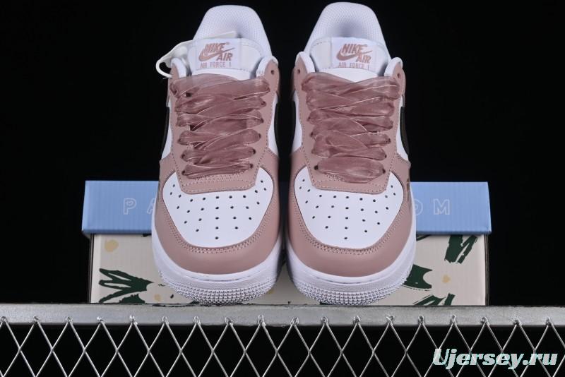 Nike Air Force 1 '07 Low Casual Sneakers in Dusty Rose with Hand-Painted Details - CV8699-578