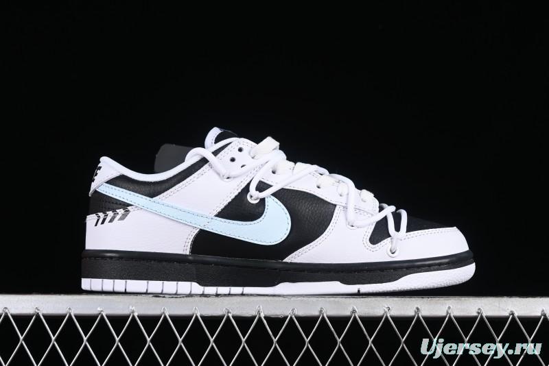 Nike Dunk Low Reverse Panda Graffiti Color SB Lace-Up Low-Top Casual Skate Shoes - FD9064-011