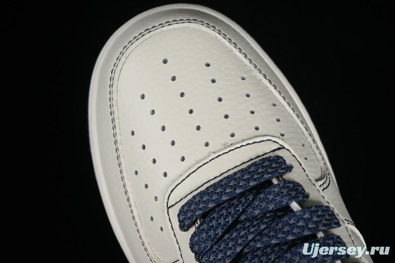 Nike Undefeated Air Force 1'07 Low Casual Sneakers in Deep Blue with Custom Leather and Reflective Details - UN2395-522