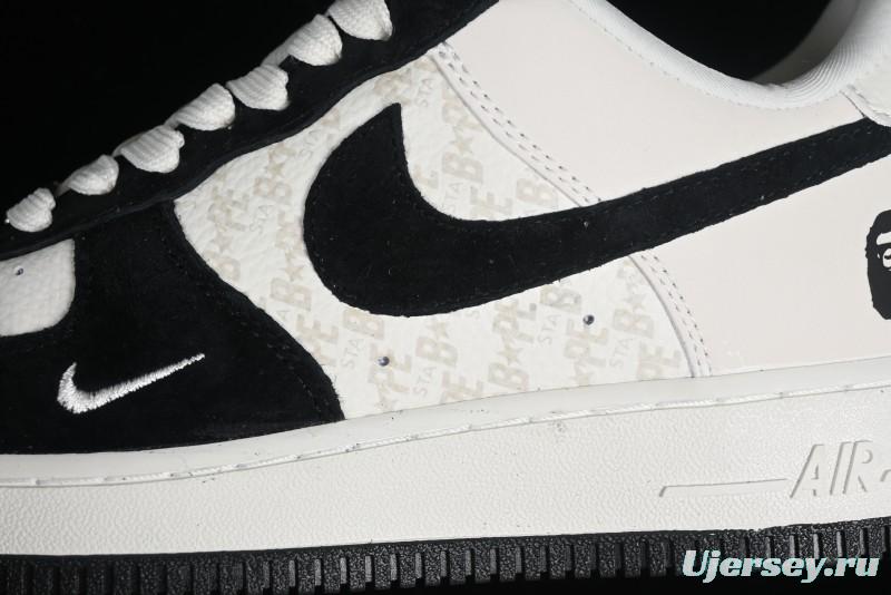 Nike Air Force 1 '07 Low BAPE Collaboration - White Black Camo Casual Sneakers - BA8806-845
