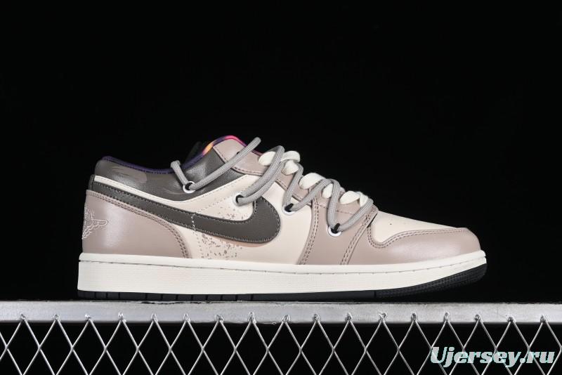 Nike Air Jordan 1 Low AJ1 Panda Prank Street Graffiti - Angel Demon Low Top Basketball Shoes - DQ8421-001