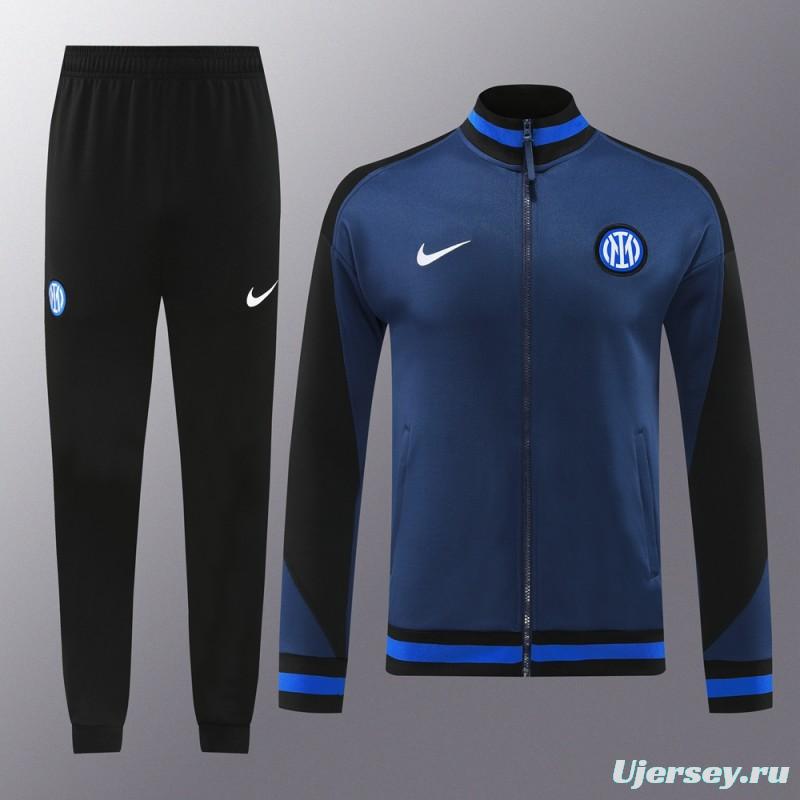 24/25 Inter Milan Navy Full Zipper Jacket +Long Pants