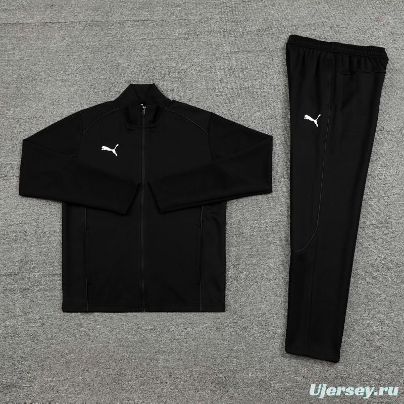 24/25 Puma Black Full Zipper Jacket +Long Pants