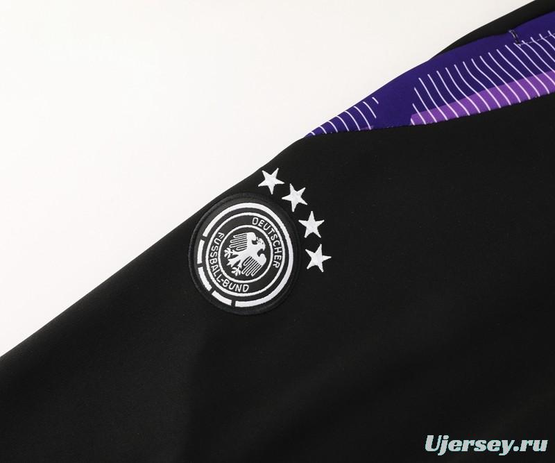 2024 Germany Purple Full Zipper Jacket +Long Pants