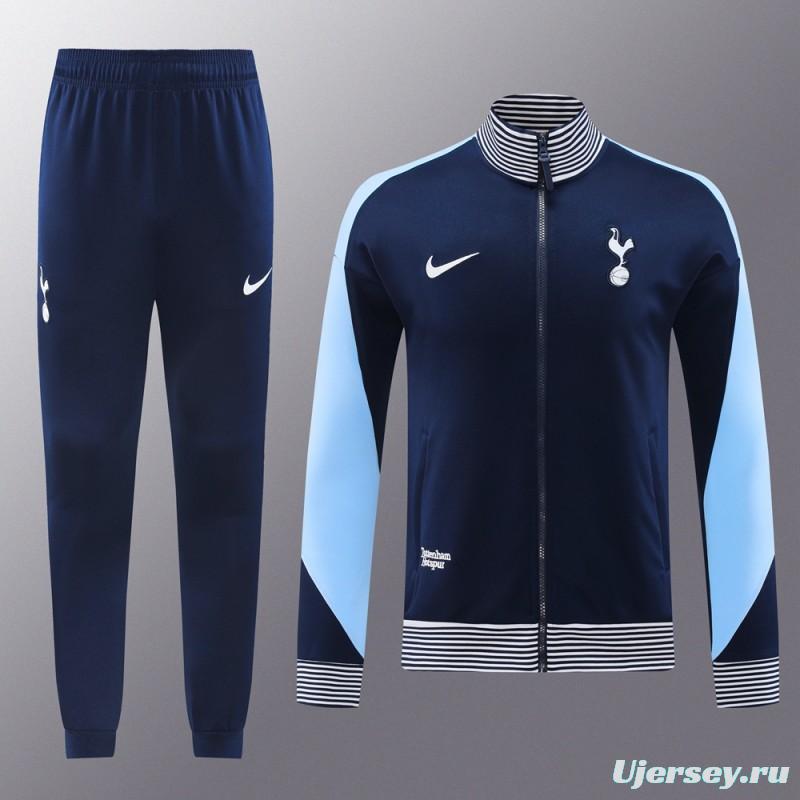 24/25 Tottenham Spur Navy Full Zipper Jacket +Long Pants