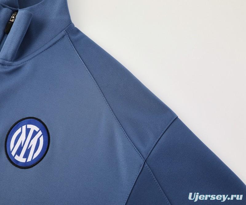 24/25 Inter Milan Blue Full Zipper Jacket +Long Pants
