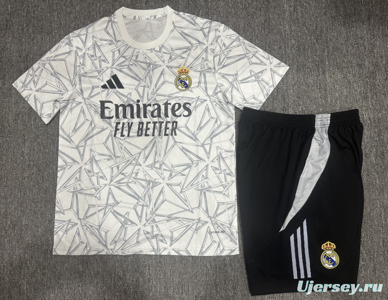 24/25 Kids Real Madrid White Special Short Sleeve Jersey+Shorts