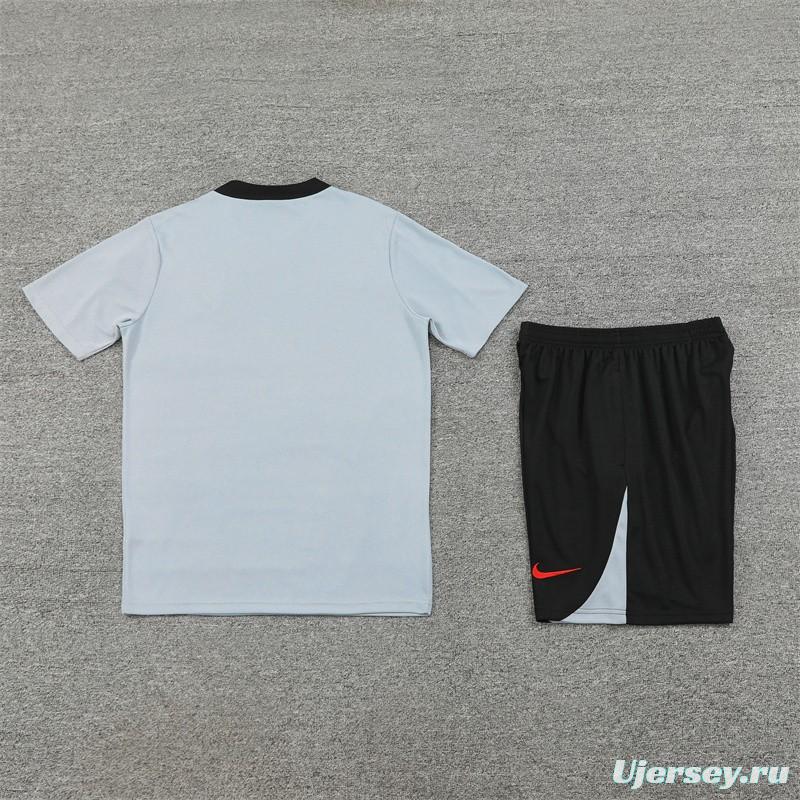 2024 South Korea Grey Short Sleeve Jersey+Shorts