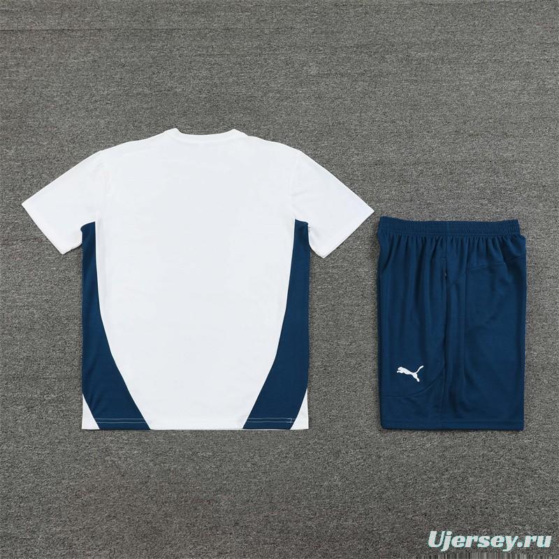 24/25 Olympique Marseille White Short Sleeve Jersey+Shorts