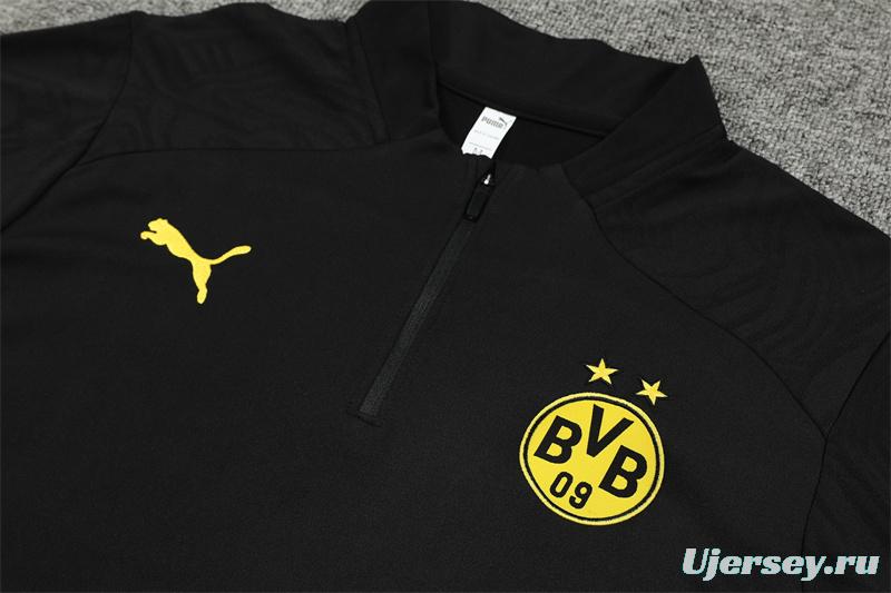 24/25 Borussia Dortmund Black Half Zipper Jacket+Long Pants