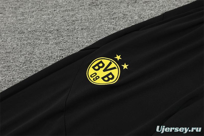 24/25 Borussia Dortmund Black Half Zipper Jacket+Long Pants