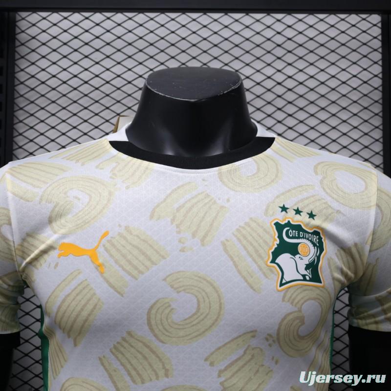 Player Version 2024 IVORY COAST Away White Jersey