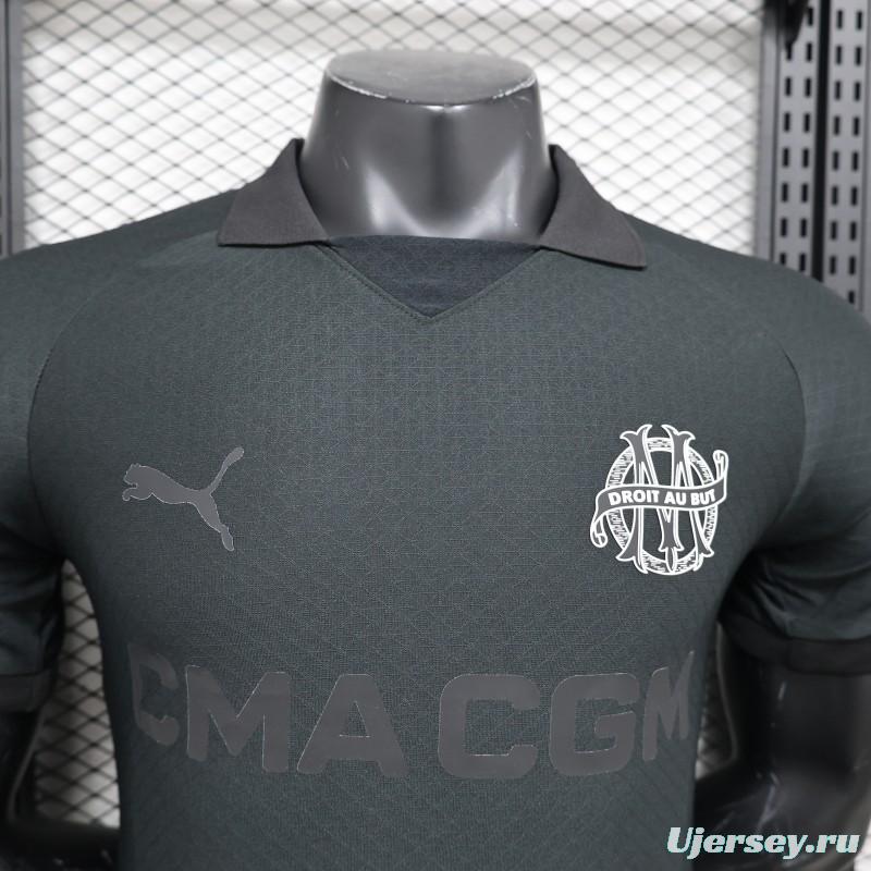 Player Version 24/25 Olympique Marseille Black 125th Goalkeeper Jersey