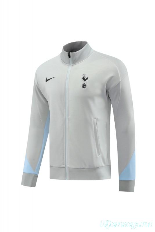 24/25 Tottenham Hotspur Grey Full Zipper Jacket +Long Pants