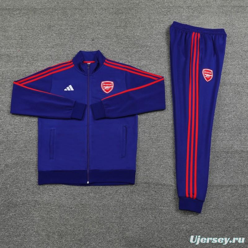 24/25 Arsenal Blue Full Zipper Jacket +Long Pants