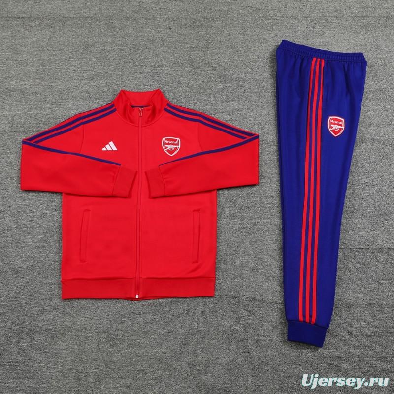 24/25 Arsenal Red Full Zipper Jacket +Long Pants