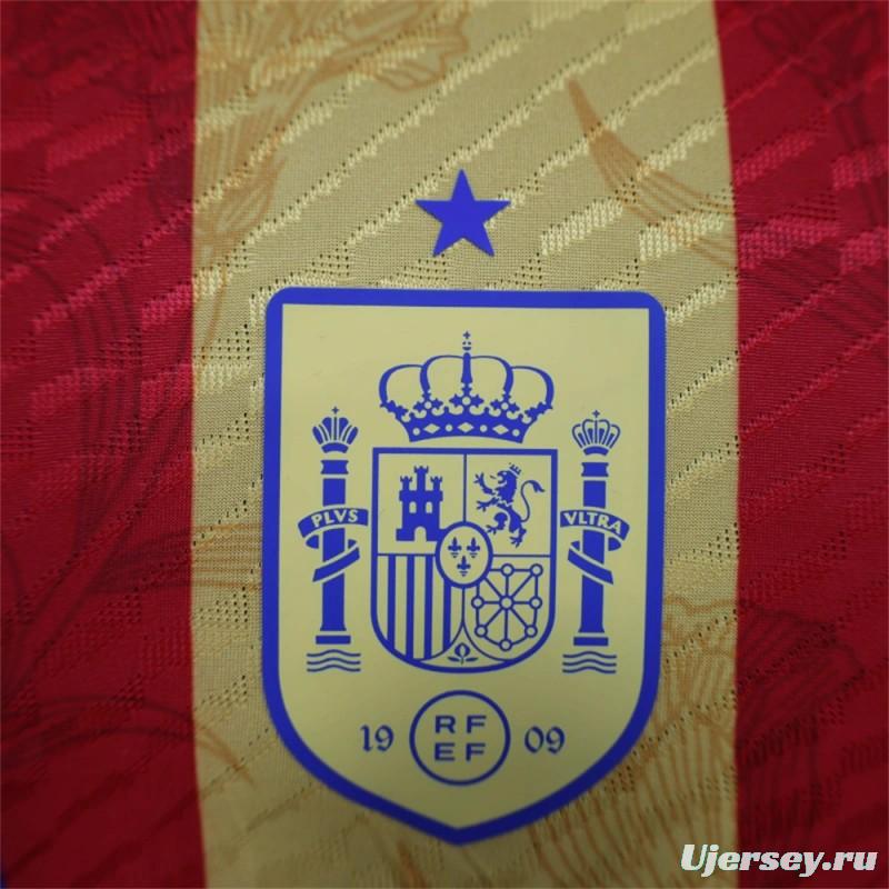 2024 Player Version Spain Pre-match Training Jersey Shirt