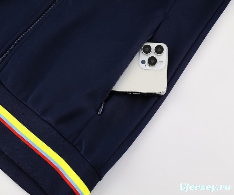 2024 Colombia Navy Full Zipper Jacket +Long Pants