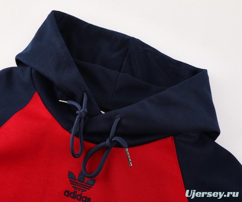 24/25 Arsenal Red/Navy Hoodie Jacket +Long Pants