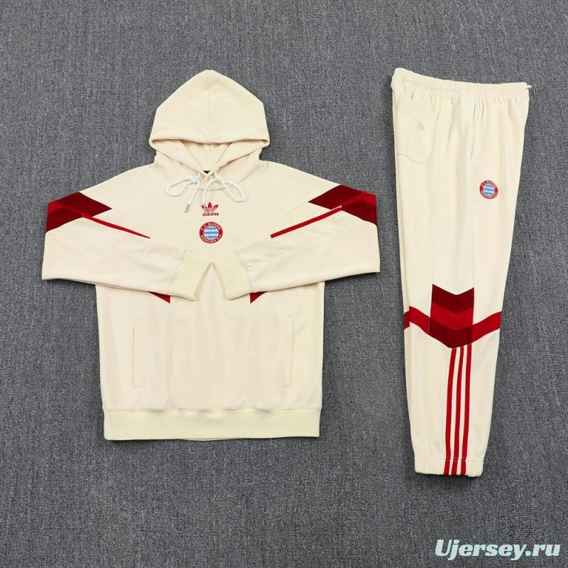 24/25 Bayern Munich Beige Hoodie Jacket +Long Pants