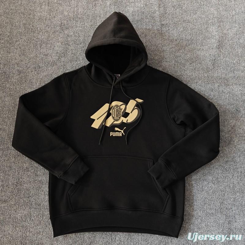 24/25 AC Milan 125Th Navy/Red/Black/Beige Hoodie WIth Black Badge