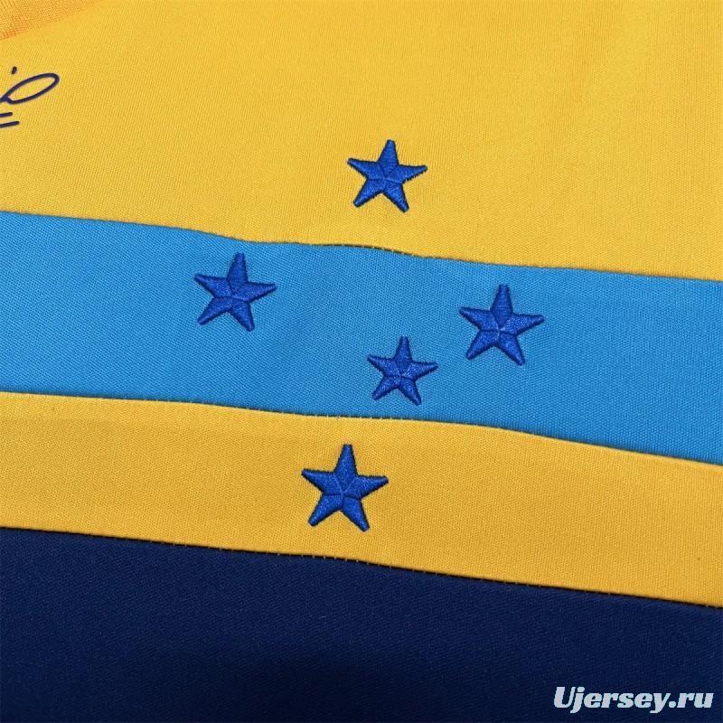 Retro 14/15 Cruzeiro Goalkeeper Yellow Jersey