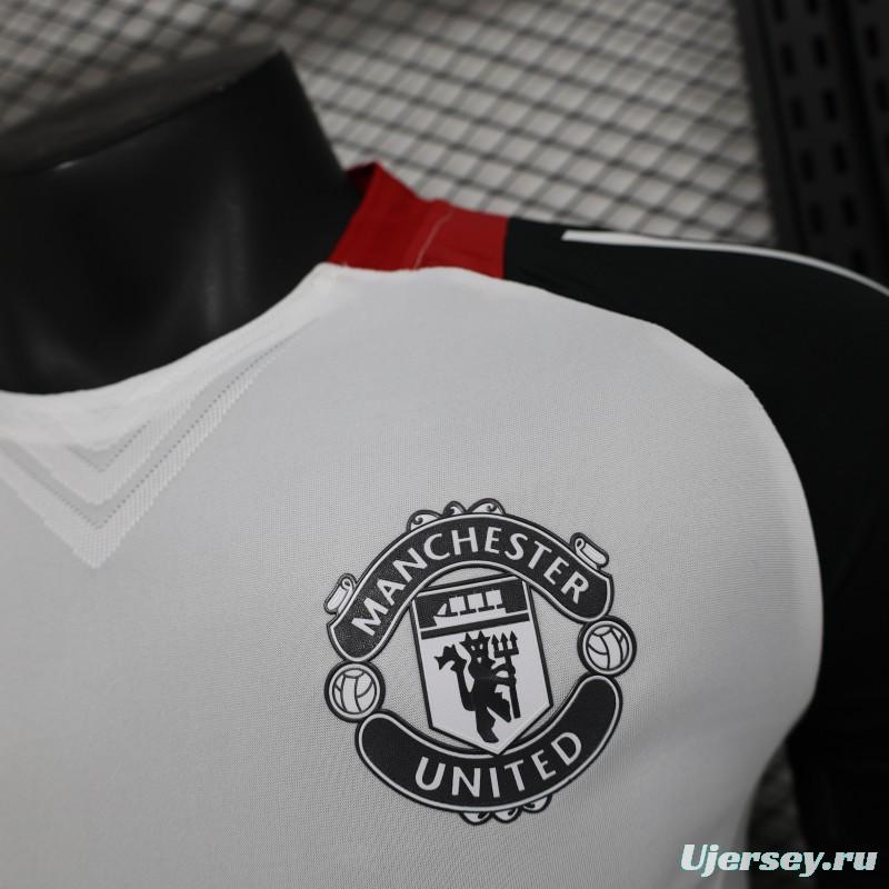 Player Version 24/25 Manchester United White Pre-Match Jersey