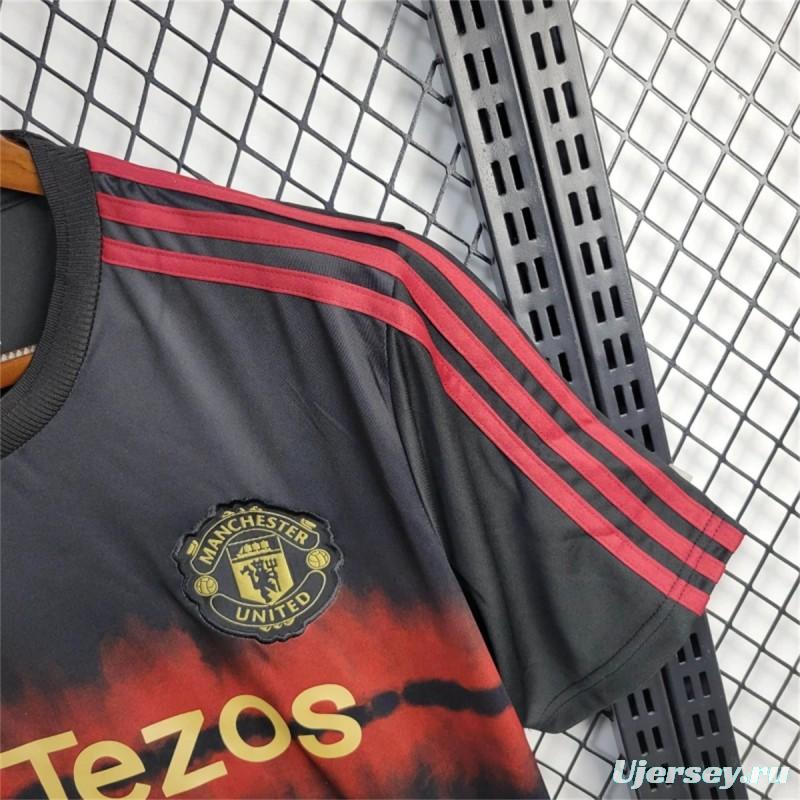 25/26 Manchester United New Year Training Black/Red Jersey