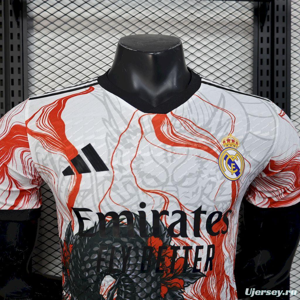 25/26 Player Version Real Madrid White Black Dragon Special Edition Jersey