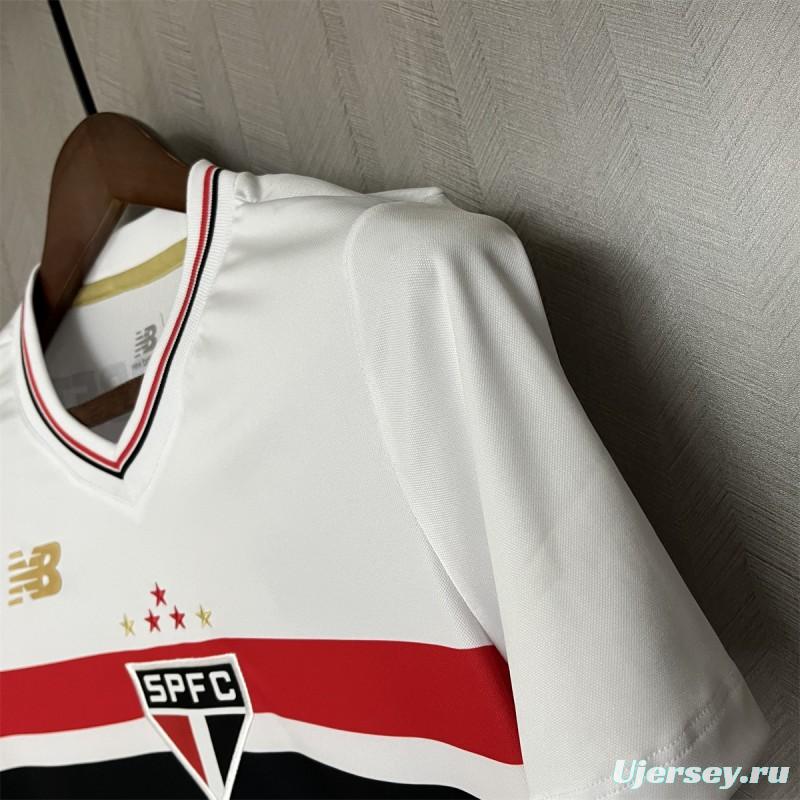 25/26 Women Sao Paulo Home Jersey With Chest Sponsor