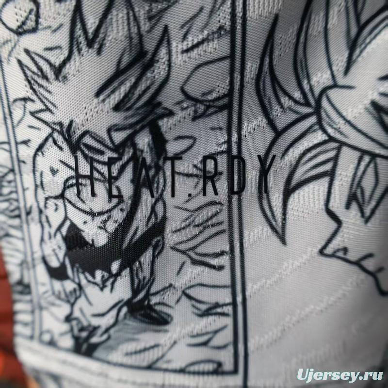 Player Version 2025 Japan White with Dragon Ball Goku Graphic Jersey