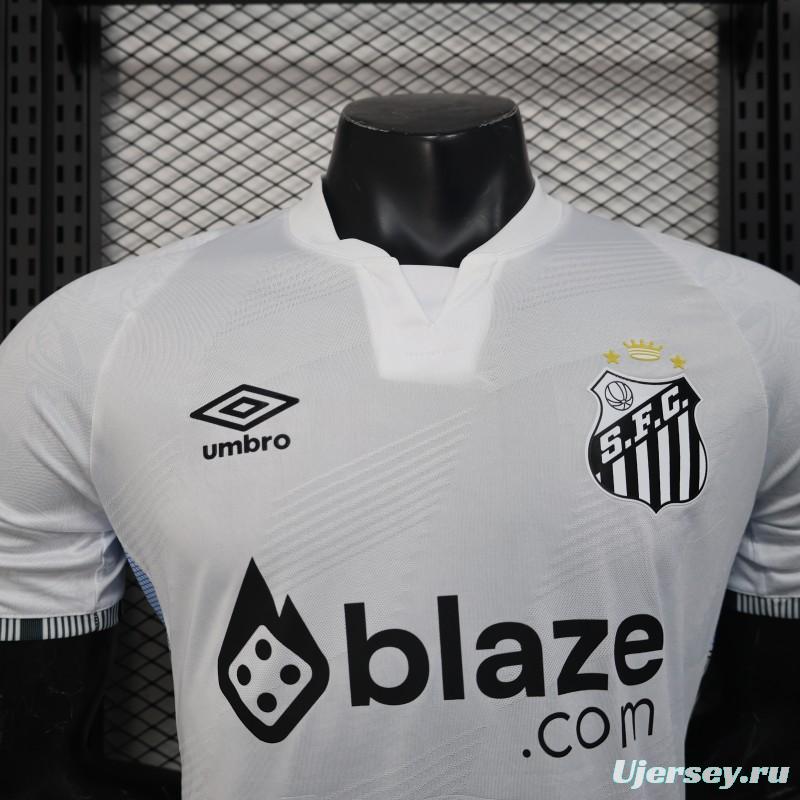 Player Version 25/26 Santos Home Jersey With Sponsors