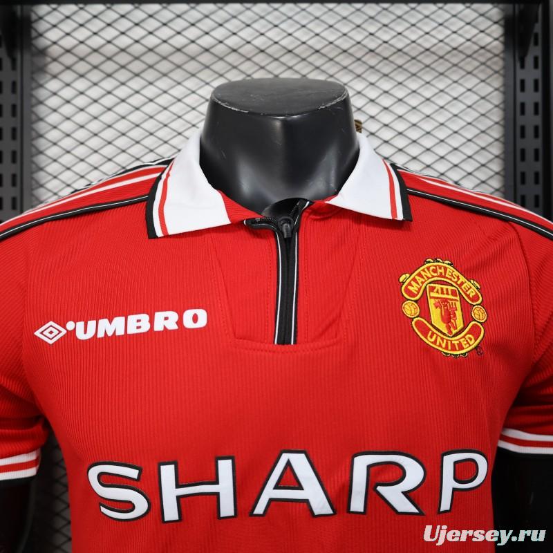 Player Version 98/99 Manchester United Home Jersey