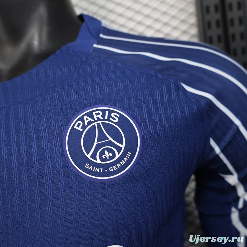 24/25 Player Version PSG Forth Blue Long Sleeve Jersey